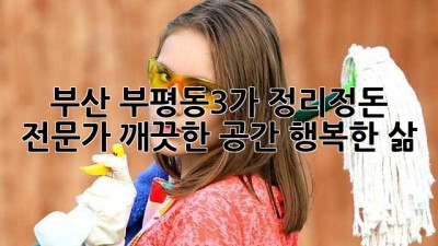 부산 부평동3가 정리정돈 전문가: 깨끗한 공간, 행복한 삶